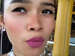 check this cute asian flashing her huge dildo toy