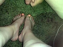 check out this massive cumshot exploding on sexy bbw feet and toes