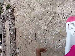 check this cute asian flashing her huge dildo toy