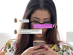 stepdaughter rims cock for kinky taboo deal with stepdad