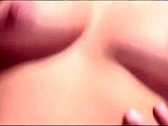 Cute Blonde Nicole Skinny Shaved Pussy Fucks Man Outdoor Lingerie Cumshot Facial