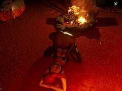 curvy white milf serenia slutted up fucks nero's big black dick fireside