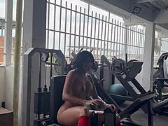 trans trainer may hernandez gropes my ass tits during squats