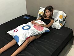 I catch my little stepsister masturbating in her room, help her out, then fuck her hard - full story