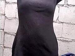 damn this sexy pinay teen 18+ cutie rides her dildo solo at the construction site so hot