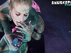 pip and her psychedelic hippy dildo anal play looks wild