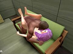 interracial cuckold wife sweats through gym workout