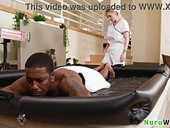 Busty Blonde Milf Kenzie Taylor Slathers Nuru Gel On Isiah Maxwell!