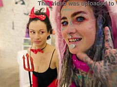 watch anuskatzz and stacy bloom atm lesbian ass licking huge dildo pussy gaping halloween!