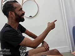 backstage with skinny karolzinha screaming from double vaginal pounding