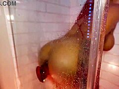 Hot goth sluts dildo fuck shower sex tape part 2
