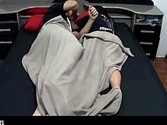 muscular guy hammers cock into hot young girl's tight body