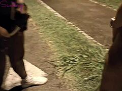 cuck filmed me taking mayor's huge thick cock outdoors