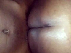 my big ass ebony milf in lingerie rides black cock homemade then gets pounded hard amateurs style