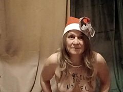 French Milf Slave Strips Teases with Magic Wand Orgasms