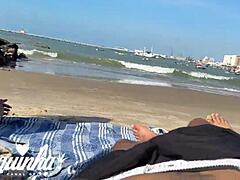 i spot hot sabrina prezotte on beach drag her home fuck ass during shower