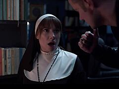 sata jones as russian redhead nun in hot freeze time blasphemy fuck