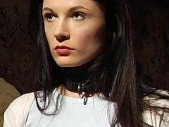 her cries echo as mistress pounds tied slave's pussy doggystyle with huge strapon to shattering orgasm