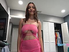 tits bouncing street teen rides cowgirl for stepfamily thrills