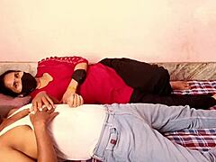 Fucked wife and stepsister in dirty hindi threesome!