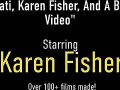 😍 karen fisher's curvy ebony tits bounce in bbc ffm 3some! 🍫💦🔥