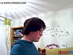 wanna watch this busty british babe tricked into first time cock sucking handjob?