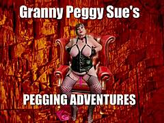 granny peggy sues rides strapon cowgirl femdom cum