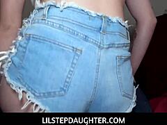 stepdad confiscates angel's phone for tit pics so she seduces him back