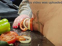 Ready for more kitchen cock torture with urethral insertion and ball kicks?