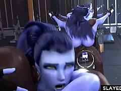 widowmaker gets wildly fucked with massive cock! cogida sub 😈🍆