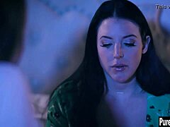 Big-boobed milf moans as lesbian fingers her soaked pussy