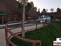 thai teen cherry rides big euro cock pov doggy style fun