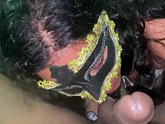 Petite latina teen swallows neighbor's full cock deepthroat in lingerie dawn