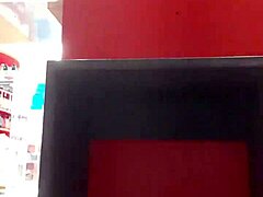 stepsister flashes dirty feet and panties trying shoes post-workout spy store fun