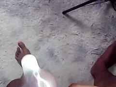 Labeto pumps cock machine safe sex cumshot into condom blasting!