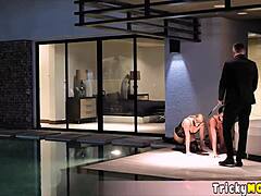 rough ffm training milfs in lingerie with handjobs blowjobs and hard ass pounding