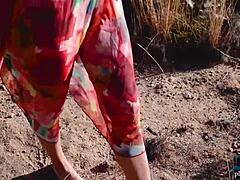 Elina Love strips petite body outdoors for Playboy tease?