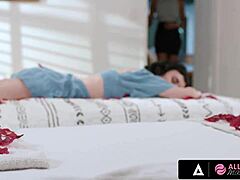 Olive Glass Nicole Kitt interracial lesbian 69 massage