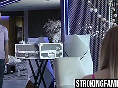 stepbro films petite sis sucking cock doggystyle till facial but stepdad interrupts the fun