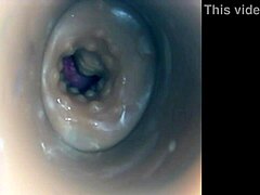 wife's pussy throbs with internal cumshot creampie explosion