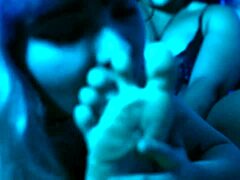 Slime-covered cuties Piie and Nath tease with messy foot worship and toe sucking