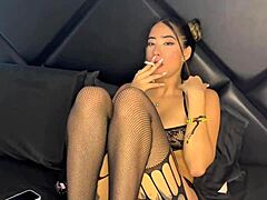 omg little blonde! deepthroat that monster cock while puffing cigarette like a curvy colombian slut!