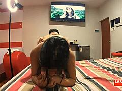 perla loves getting her pussy licked doggystyle in casting moans loud