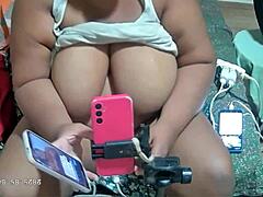 flagra traição esposa espera marido sair e goza gostoso na câmera