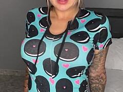 Mysterious Latina in Lingerie Reveals Cute Submissive Side at Home