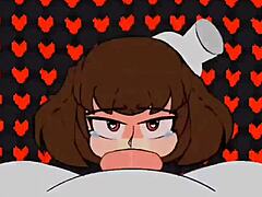 whoa, check chara squeezing those big tits around a throbbing cock for epic titty fuck action!!