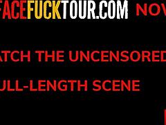 Big Tits Redhead Latina Gulps Massive Cock in Sloppy Deepthroat!