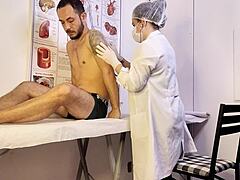 Nurse Gets Hard Patient Cock During Exam Gagging Deepthroat