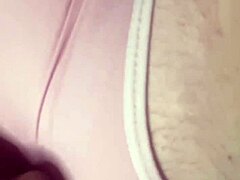 Homemade blonde babe flashes tattooed tits in sexy panties