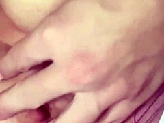 Homemade blonde babe flashes tattooed tits in sexy panties